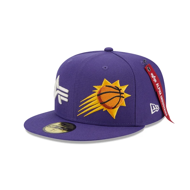 baseball hat for reviews -  Alpha Industries X Phoenix Suns Dual Logo 59FIFTY Fitted Hat