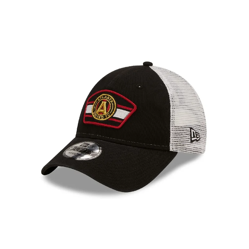 baseball hat for champions -  Atlanta United FC Black 9FORTY Trucker Hat