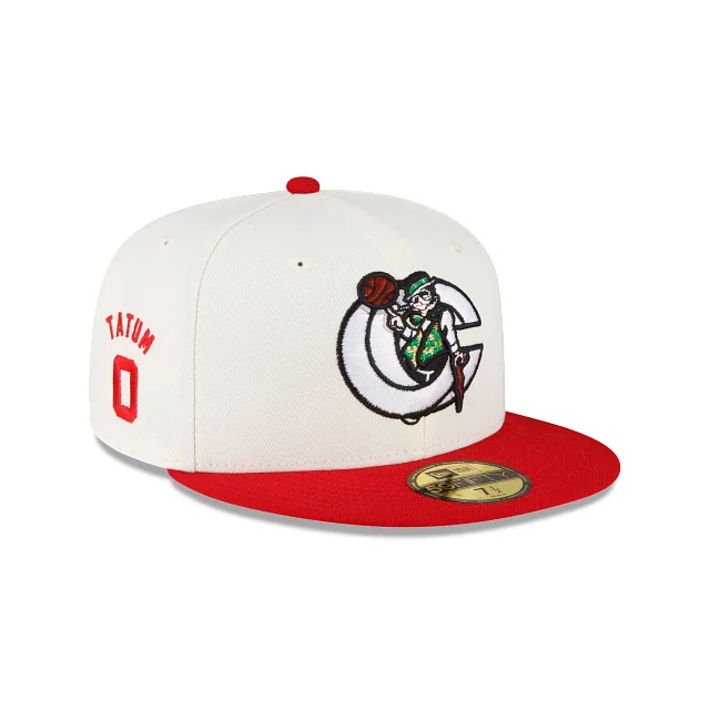 baseball hat for volunteers -  Boston Celtics X Concepts X Jayson Tatum Chrome Red 59FIFTY Fitted Hat