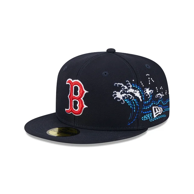 baseball hat snapback -  Boston Red Sox Tonal Wave 59FIFTY Fitted Hat