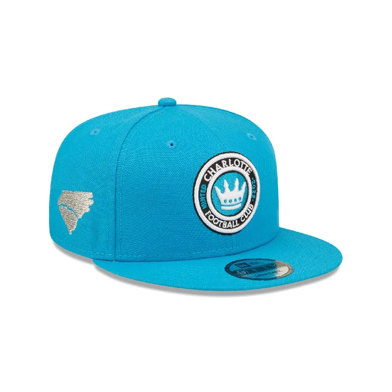 baseball hat for college -  Charlotte FC Blue 9FIFTY Snapback Hat