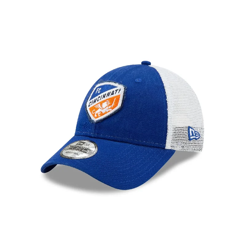 baseball hat for minor league -  FC Cincinnati Blue 9FORTY Trucker Hat