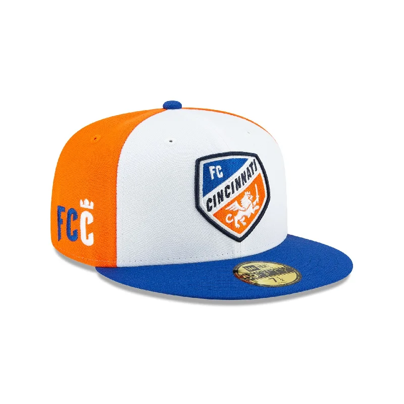 baseball hat for fans gear -  FC Cincinnati Tri-Color 59FIFTY Fitted Hat