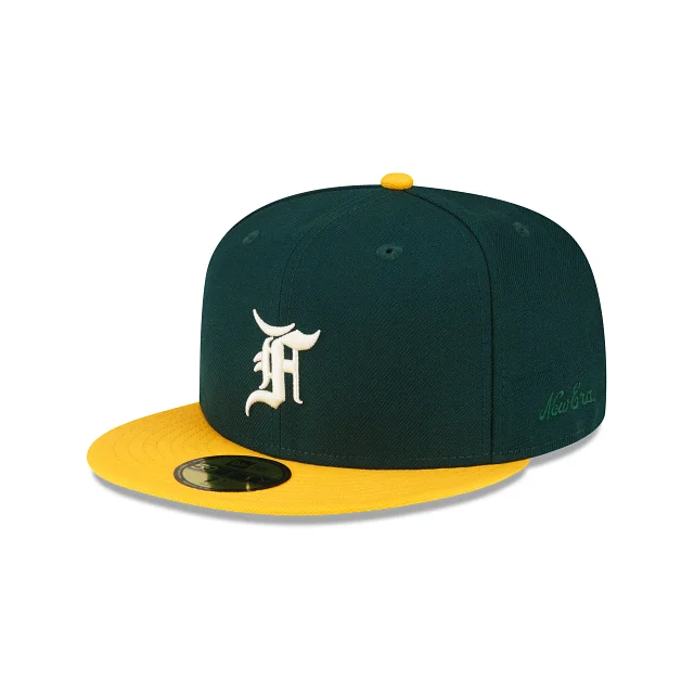 baseball hat trends -  Fear of God Essentials Classic Collection Oakland Athletics 59FIFTY Fitted Hat