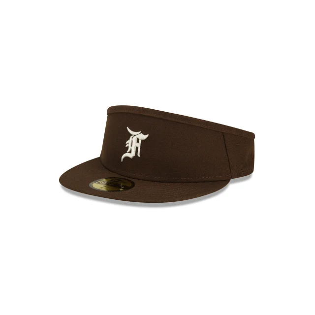 baseball hat for emergencies -  Fear of God Essentials Walnut 59FIFTY Visor Hat