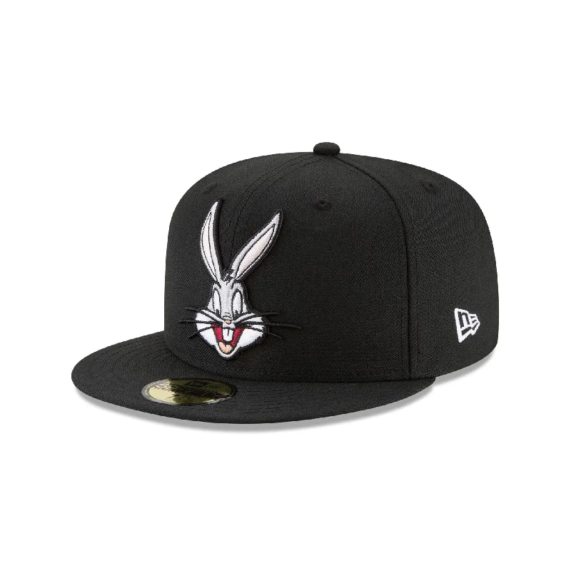 baseball hat for durability -  Looney Tunes Bugs Bunny Alt Black 59FIFTY Fitted Hat