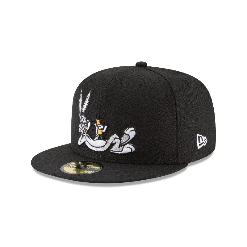 baseball hat for comfort -  Looney Tunes Bugs Bunny Black 59FIFTY Fitted Hat