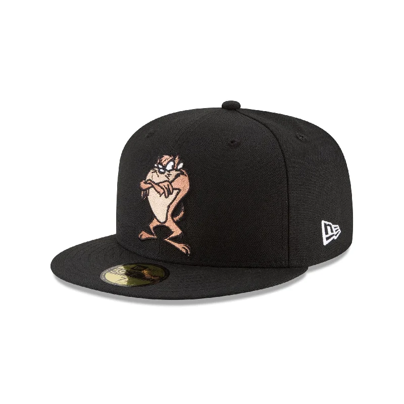 baseball hat for stitching -  Looney Tunes Taz Black 59FIFTY Fitted Hat