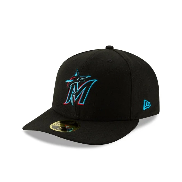 baseball hat for photography -  Miami Marlins Authentic Collection Low Profile 59FIFTY Fitted Hat