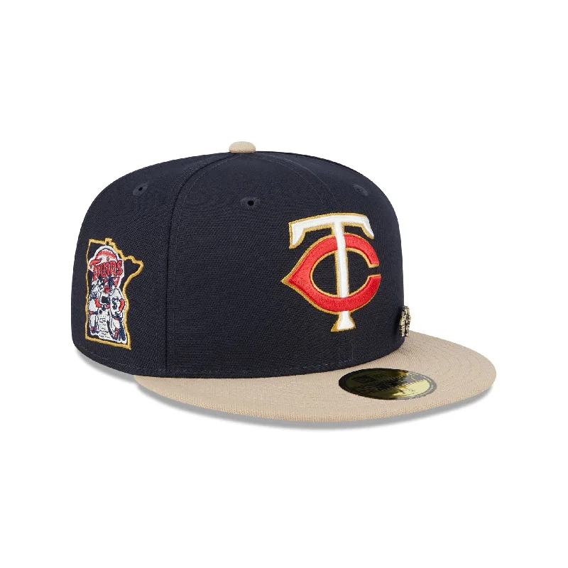 baseball hat for expensive -  Minnesota Twins Varsity Pin 59FIFTY Fitted Hat