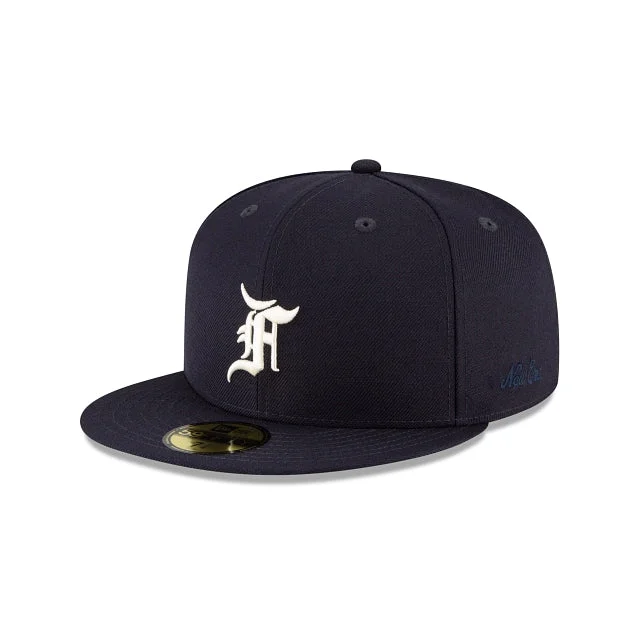 baseball hat for achievements -  Essentials By Fear Of God Navy 59FIFTY Fitted Hat