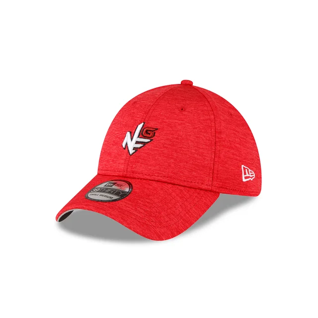 baseball hat for road trips -  New Era Golf Red 39THIRTY Stretch Fit Hat