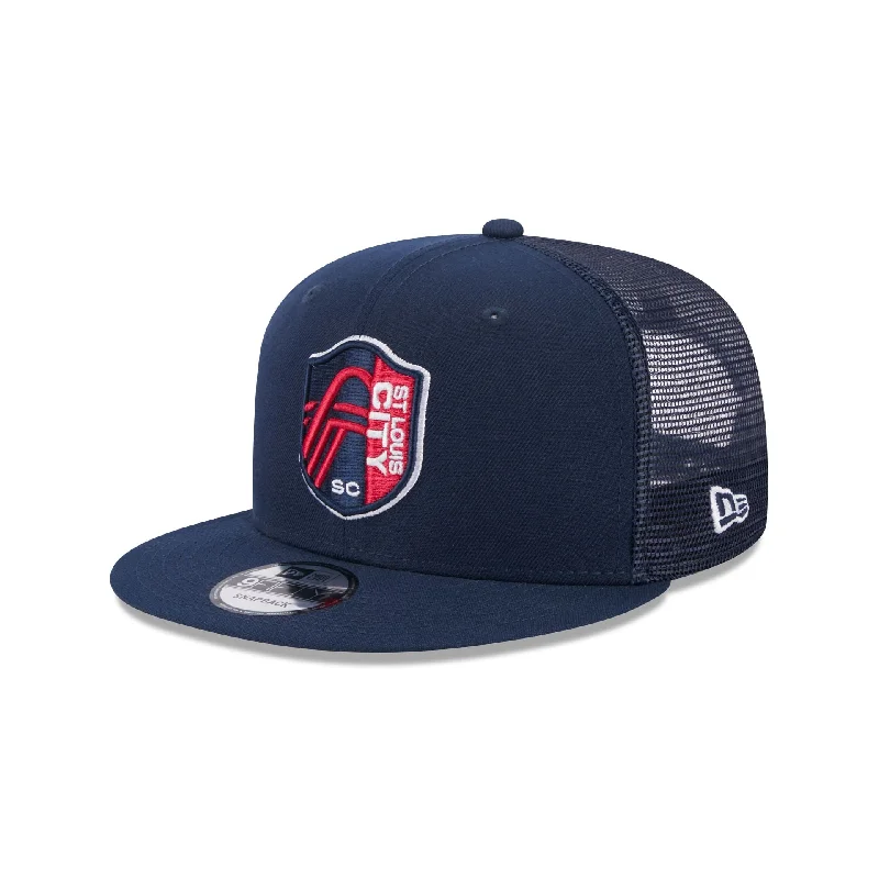 baseball hat for world series -  St. Louis City SC Blue 9FIFTY Trucker Hat