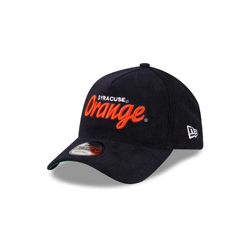 baseball hat for polyester -  Syracuse Orange Collegiate Corduroy 9FORTY A-Frame Snapback Hat