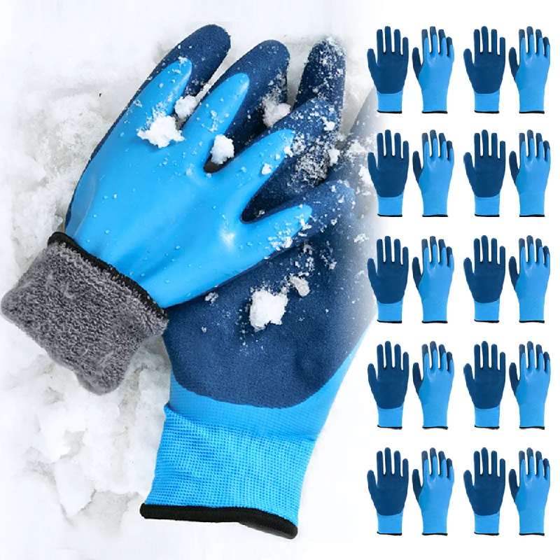 coated gloves -  10 Pairs Waterproof Winter Work Gloves Freezer Gloves