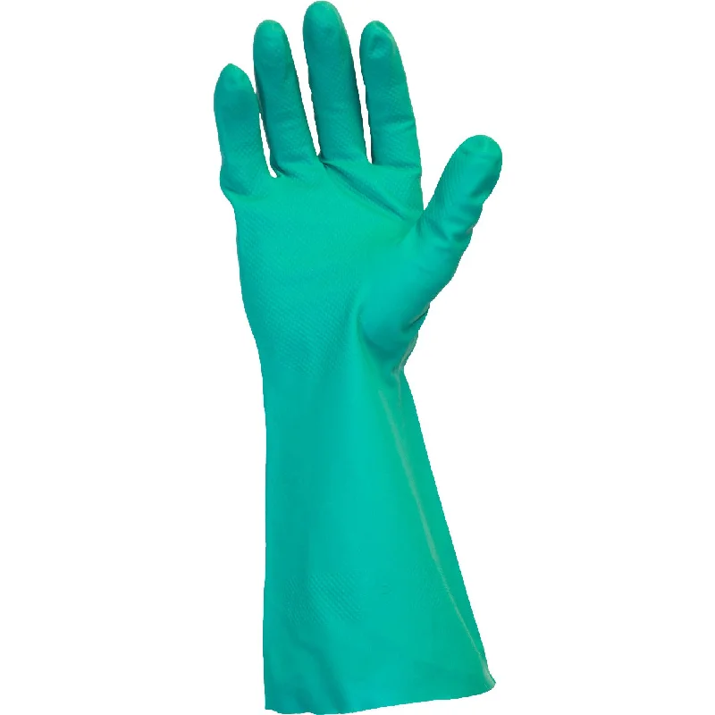 recycled gloves -  22mil Green Flock Unlined Nitril Gloves (12/pk)