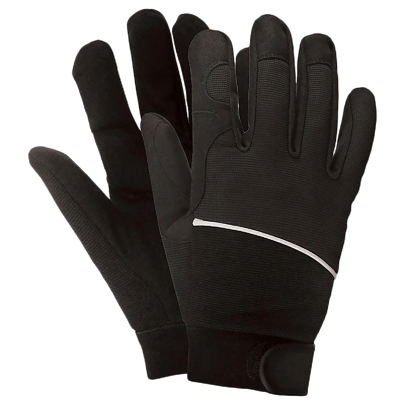 first aid gloves -  428-611 (M100) Mechanics Gloves Black 1pair