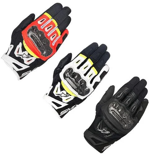 cut resistant gloves -  Alpinestars - SMX 2 Air Carbon V2 Black Gloves