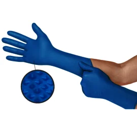 horseback riding gloves -  Ansell 2X Blue 8 mil Nitrile Disposable Gloves (44 Gloves Per Box)