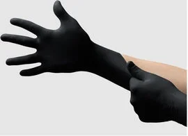 grey gloves -  Ansell Medium Black MICROFLEX Latex Examination Gloves