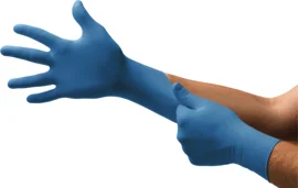 animal print gloves -  Ansell Medium Blue TouchNTuff® 5.5 mil Nitrile Disposable Gloves (100 Gloves Per Box)