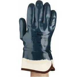 cleanroom gloves -  Ansell Size 10 ActivArmr® Nitrile Coated Work Gloves With Cotton Jersey Liner And Safety Cuff