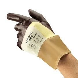 barber gloves -  Ansell ActivArmr® Two Piece Liner with DuPont™ Kevlar® & Cotton Cut Resistant Gloves With Nitrile Three-Quarter Coating