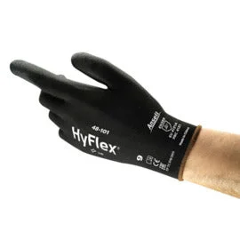 shipping gloves -  Ansell HyFlex® Polyurethane Coated Work Gloves With Nylon Liner And Knit Wrist