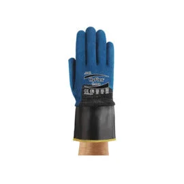 insulated gloves -  Ansell HyFlex® Water-Based Polyurethane And Nitrile Coated Work Gloves With Fiber Glass, Polyamide, And Polyester Liner And Safety Cuff