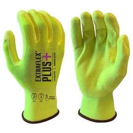 compression gloves -  Armor Guys 15g Hi-Viz Yellow HCT Nitrile Palm Coated Work Gloves With Extraflex® Plus Liner And Knit Wrist Cuff