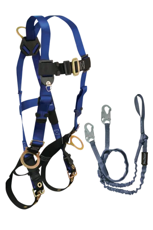 thin gloves -  Back and Side D-rings, Tongue Buckles, 5pt, 6' Looped Y-Leg Internal, Snap Hooks