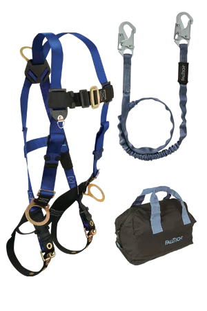 carpentry gloves -  Back and Side D-rings, Tongue Buckles, 6' Internal Lanyard and Gear Bag