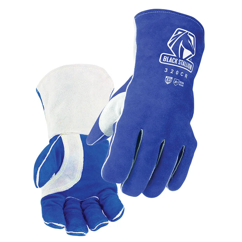 laboratory gloves -  Black Stallion A6 Cut Resistant Cowhide Stick Welding Gloves - 320CR