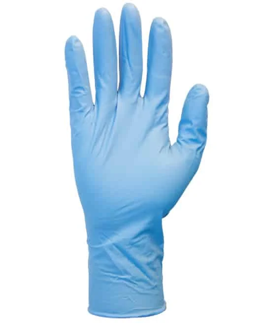 salon gloves -  Blue Nitrile 10mil 12" Long Glove (50/bx)