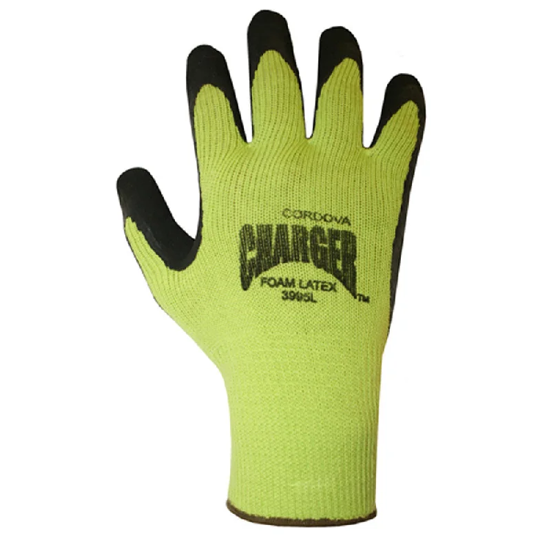 ski gloves -  Cordova Charger 10-Gauge Gloves , Poly/Cotton Shell, Black Foam Latex Coating