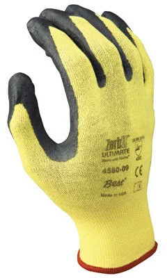 organic gloves -  SHOWA Best Glove Size 8 Zorb-IT Ultimate Cut Resistant Gray Nitrile Dipped Palm Coated Work Gloves With Yellow Seamless Kevlar Knit Liner And Elastic Cuff