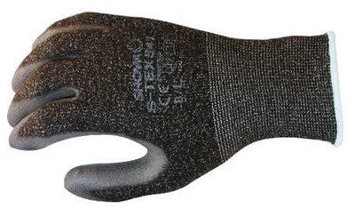 quality control gloves -  SHOWA Best Glove Size 7 S-TEX Light Weight Cut Resistant Black Polyurethane Palm And Fingertip Coated Work Gloves With Gray Hagane Coil Liner And Knit Cuff