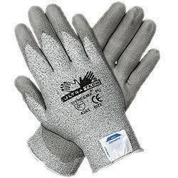 packaging gloves -  Memphis 2X UltraTech 13 Gauge Cut Resistant Gray Polyurethane Dipped Palm And Finger Coated Work Gloves With Dyneema Liner And Knit Wrist