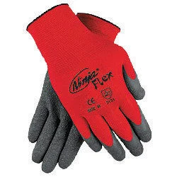 transport gloves -  Memphis Large Ninja Flex 15 Gauge Gray Latex Dipped Palm Coated Work Gloves With Nylon Liner And Knit Wrist