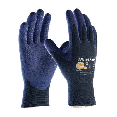 party gloves -  Protective Industrial Products Small MaxiFlex Elite by ATG Ultra Light Weight Blue Micro-Foam Nitrile Palm And Finger Tip Coated Work Glove With Blue Seamless Nylon Knit Liner And Continuous Knitwrist