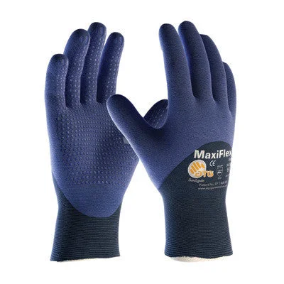 anti-fatigue gloves -  Protective Industrial Products Large MaxiFlex Elite by ATG Ultra Light Weight Blue Micro-Foam Nitrile 3/4 Dipped Palm, Finger And Knuckle Coated Work Glove With Blue Seamless