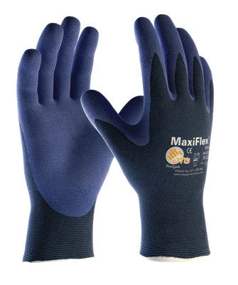 coaching gloves -  Protective Industrial Products Medium MaxiFlex Elite by ATG Ultra Light Weight Blue Micro-Foam Nitrile Palm And Fingertip Coated Work Glove With Blue Seamless Nylon Knit Liner And Continuous Knitwrist