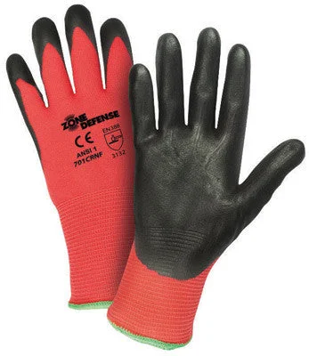 maintenance gloves -  West Chester Medium Zone Defense Cut And Abrasion Resistant Black Foam Nitrile Dipped Palm Coated Work Gloves With Elastic Knit Wrist