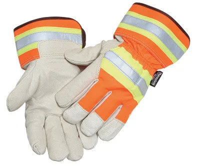 repair gloves -  Radnor X-Large Orange And Gray Pigskin And Polyester Thinsulate Lined Cold Weather Gloves With Wing Thumb And Safety Cuffs