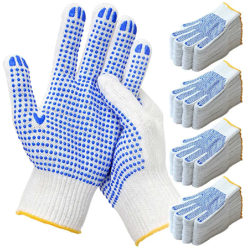 makeup gloves -  Cotton Grip Safety Work Gloves with PVC Dots 48 Pairs