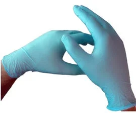 pink gloves -  CT International Large Blue 3.5 mil Nitrile Powder-Free Disposable Exam Gloves (200 Gloves Per Box)