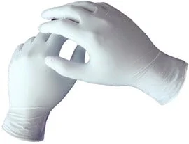 yellow gloves -  CT International Large White 5 mil Nitrile Powder-Free Disposable Exam Gloves (100 Gloves Per Box)