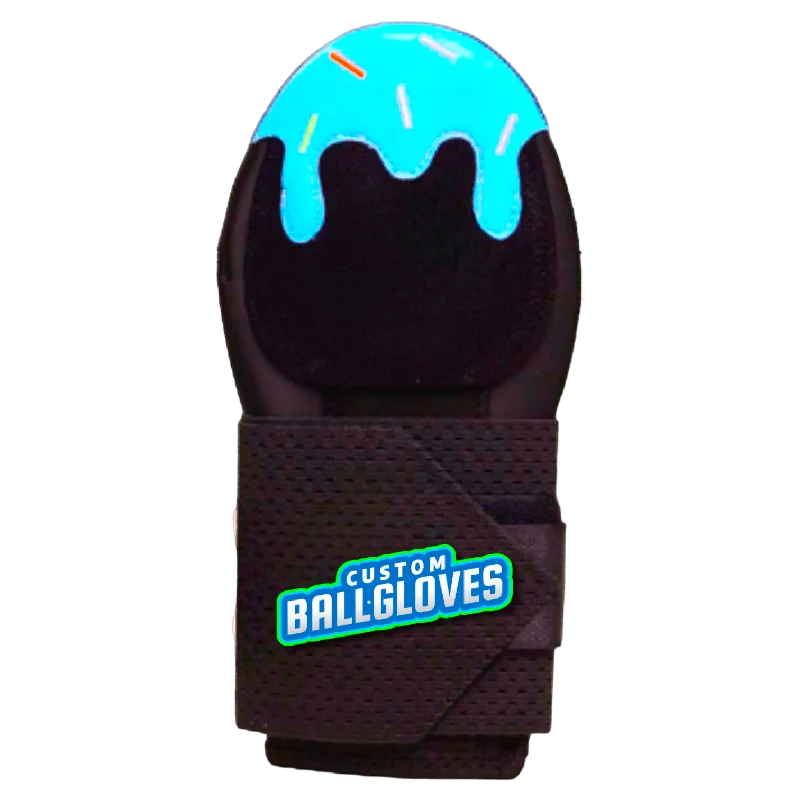 camping gloves -  Custom Ballgloves Adult Ice Cream Sliding Mitt Baby Blue Black