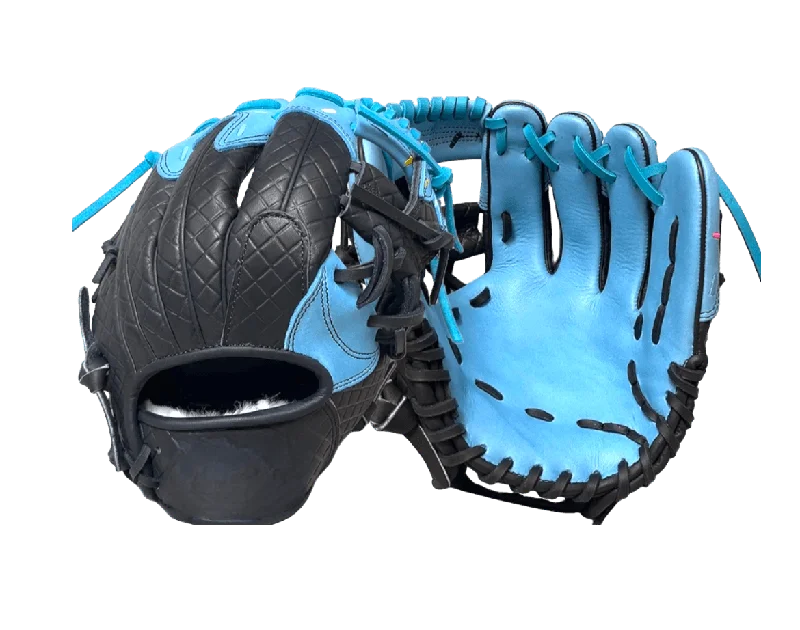 soft gloves -  Custom Ballgloves Baby Blue Black Ice Cream Baseball Glove 11.5” I-Web