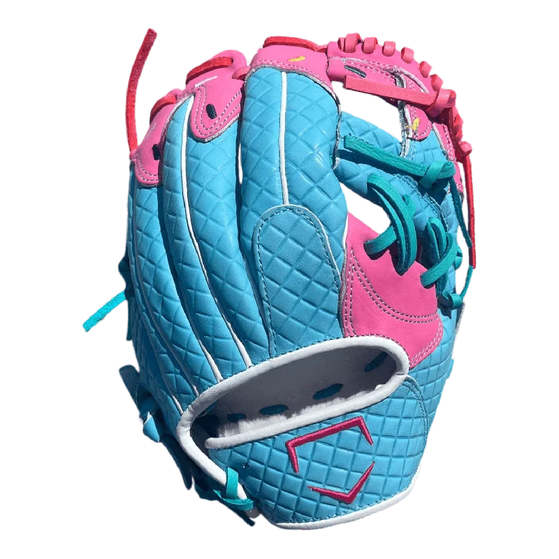 non-slip gloves -  Custom Ballgloves Baby Blue Pink Ice Cream Glove 11.5” I-Web